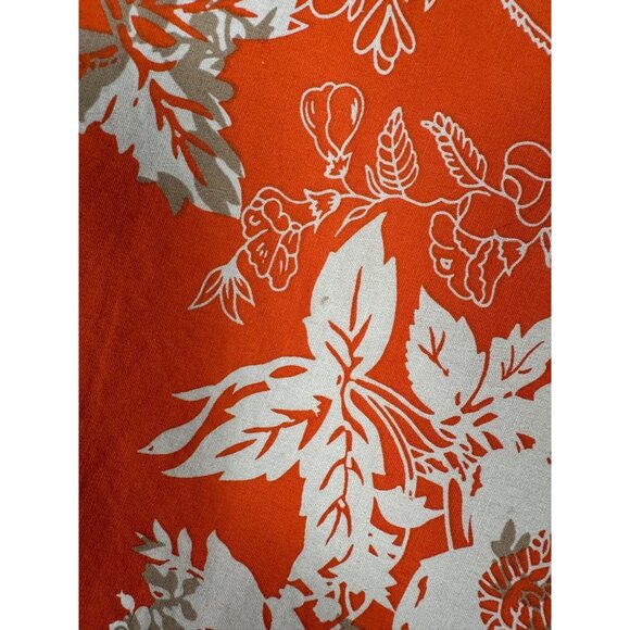 Anthropologie Lapis Floral ALine Skirt Medium Orange Y2K 90's Boho Festival Mini - Picture 9 of 10
